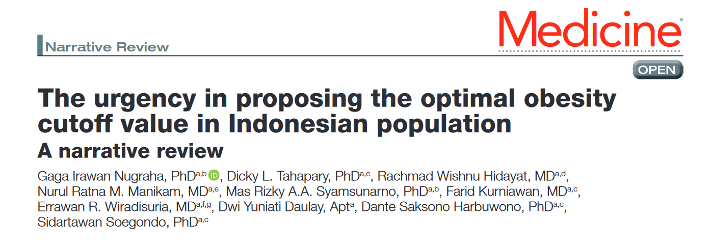 The urgency in proposing the optimal obesity cutoff value in Indonesian population: A narrative review